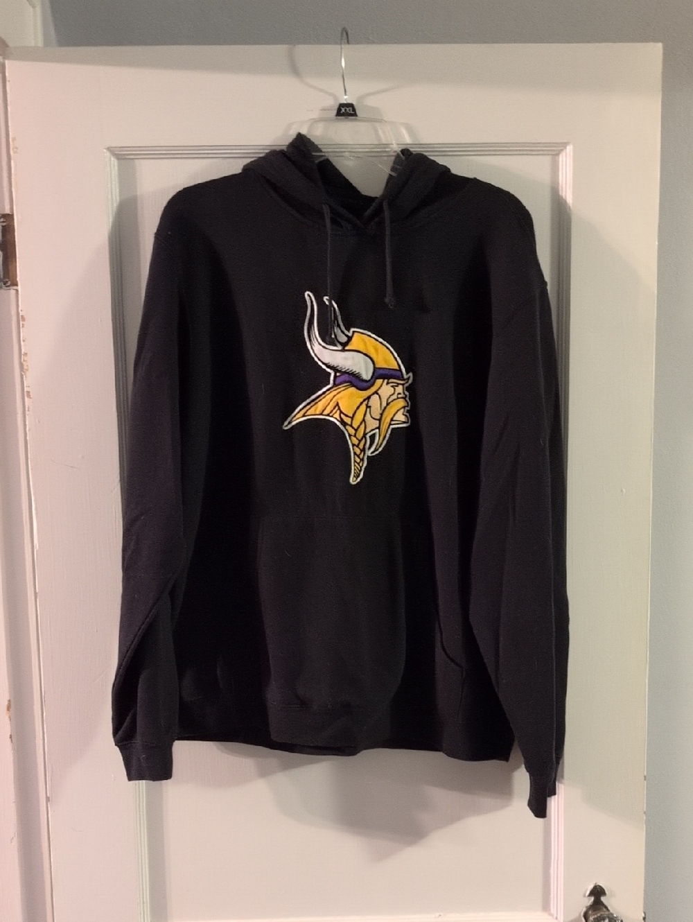 NFL Black Hoodie with Yellow & Purple Vikings Logo